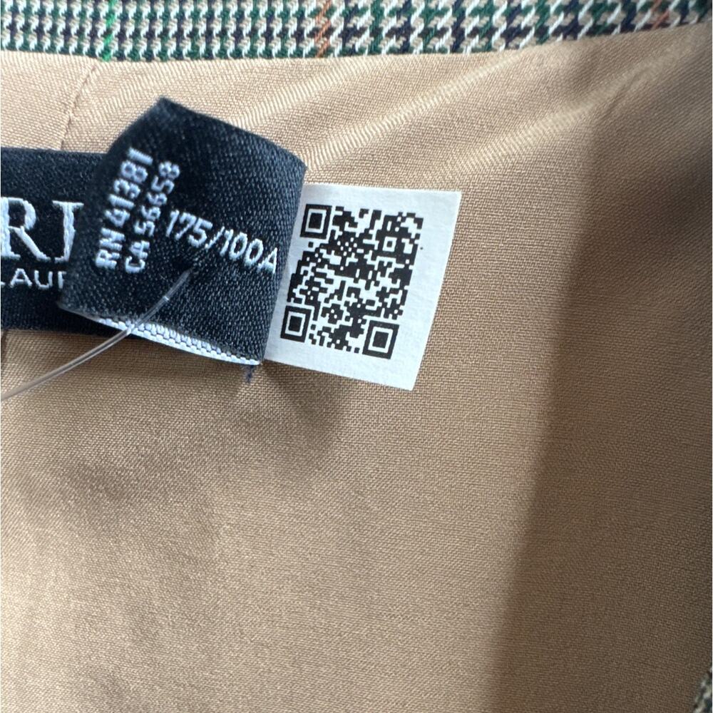NWT Lauren Ralph Lauren Plaid Checkered Blazer Women's Size 10 Business Chic - Picture 8 of 9
